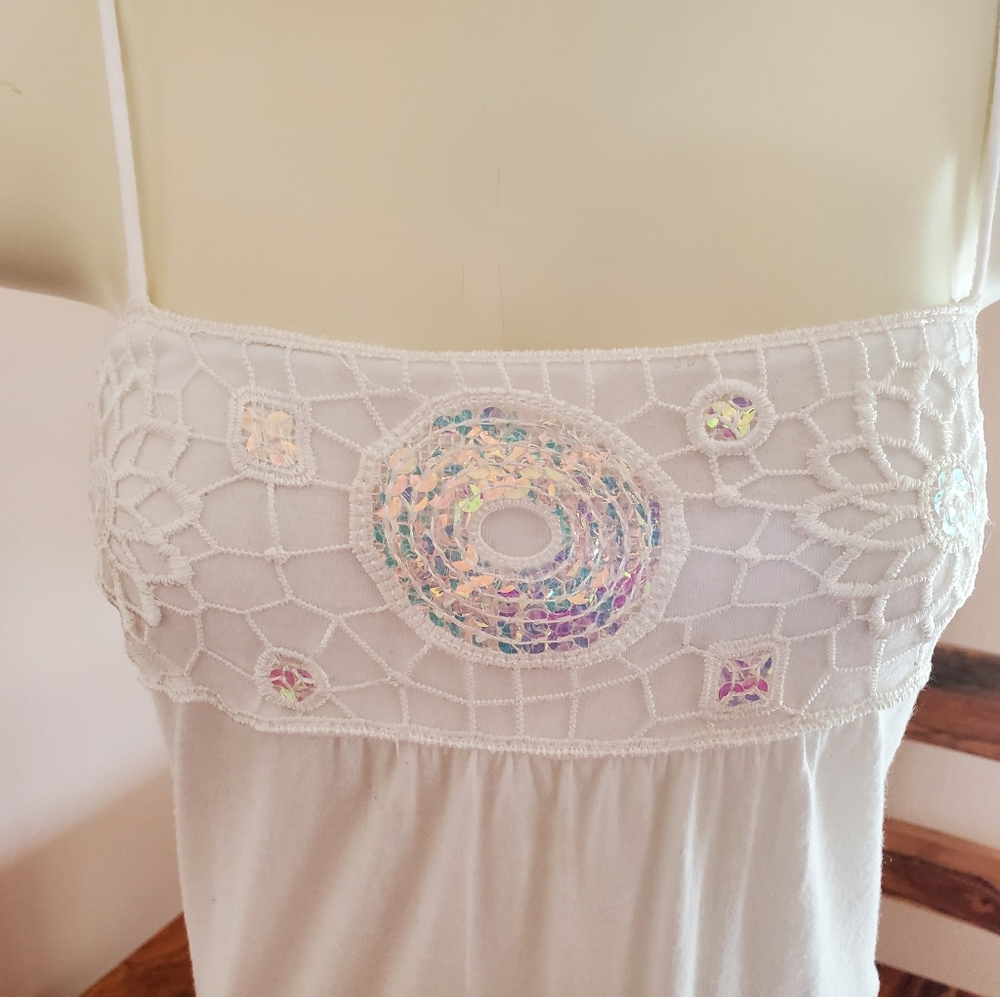 Xi Cotton Top w Embroidery & Bling SZ-S